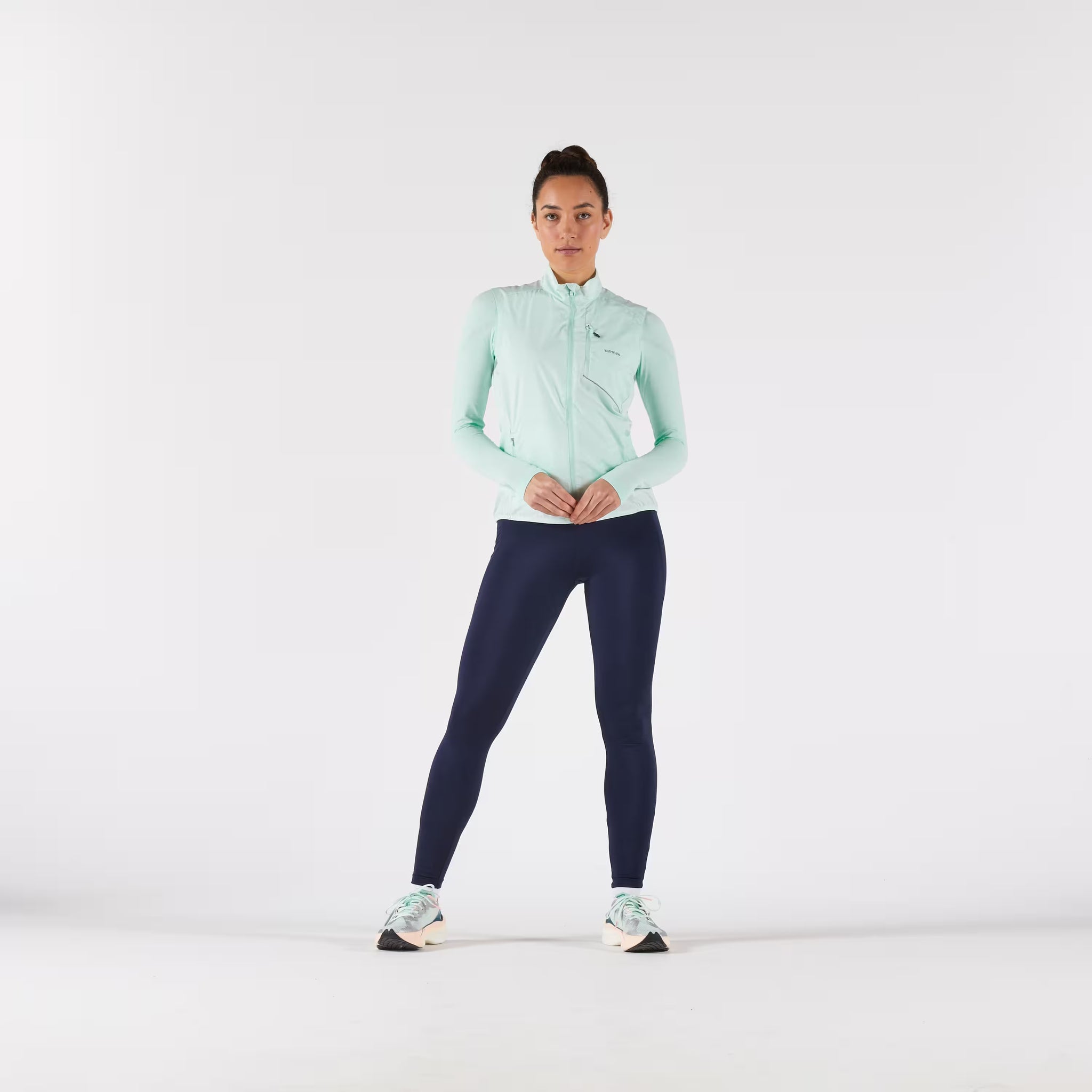 Wind 500 Women's Sleeveless Running Jacket - Light Green