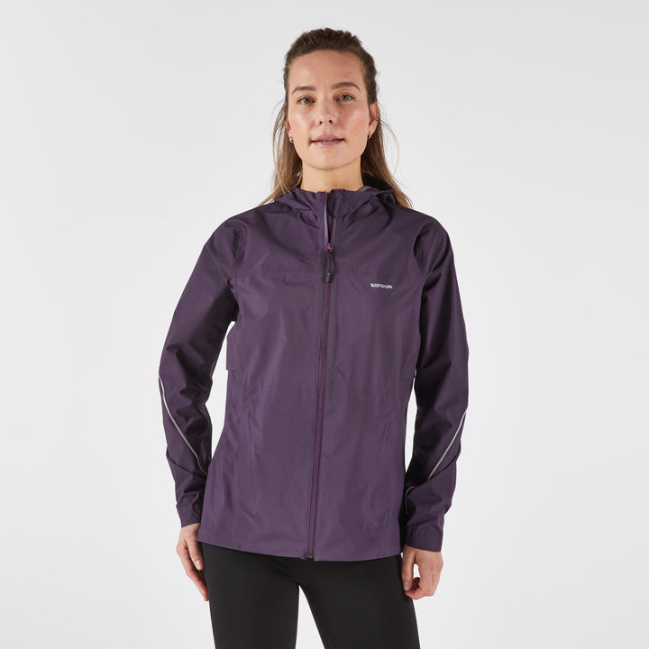 Women's Waterproof Breathable Trail Running Jacket KIPRUN Run500 - Dark Purple