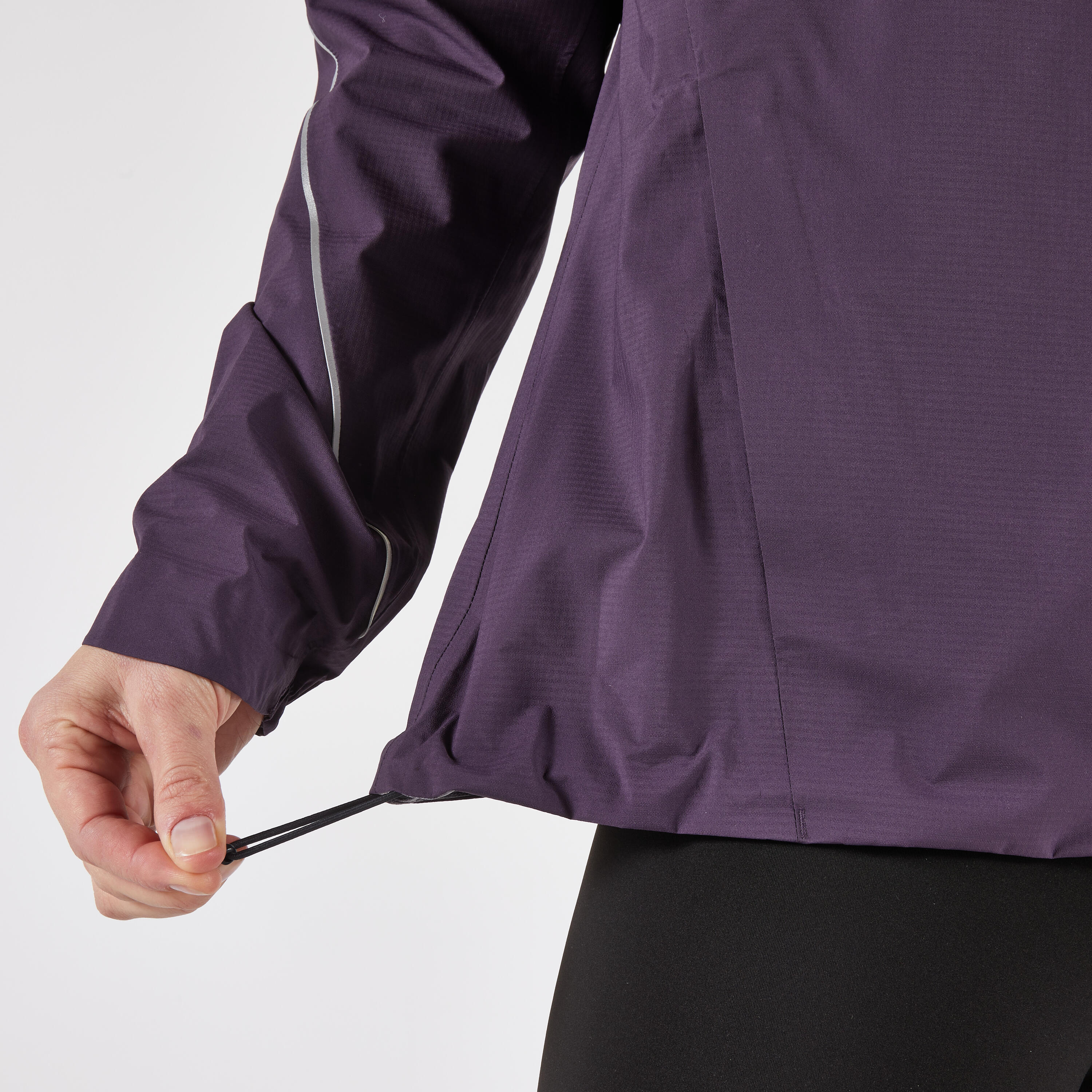 Women's Waterproof Breathable Trail Running Jacket KIPRUN Run500 - Dark Purple
